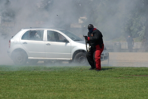 policyjny piknik na Wyspie Młyńskiej