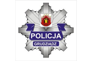 Odznaka policyjna z napisem Policja Grudziądz