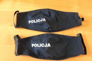 Maseczki ochronne z napisem POLICJA