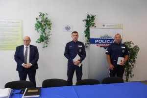 Prezydent Grudziądza, kadra kierownicza komendy oraz nagrodzeni policjanci