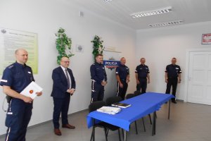 Prezydent Grudziądza, kadra kierownicza komendy oraz nagrodzeni policjanci