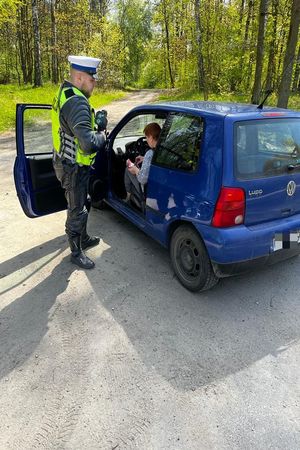 Policjanci patrolu motocyklowego Ruchu Drogowego w Grudziądzu.