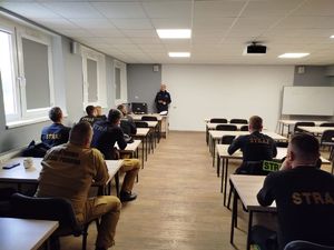 asp. Krzysztof Kasprzyk w trakcie prelekcji
