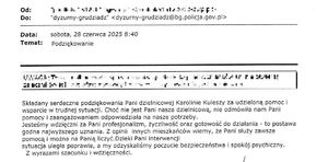 zdjęcie podziękowania