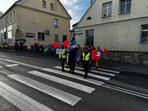 uczestnicy w trakcie marszu